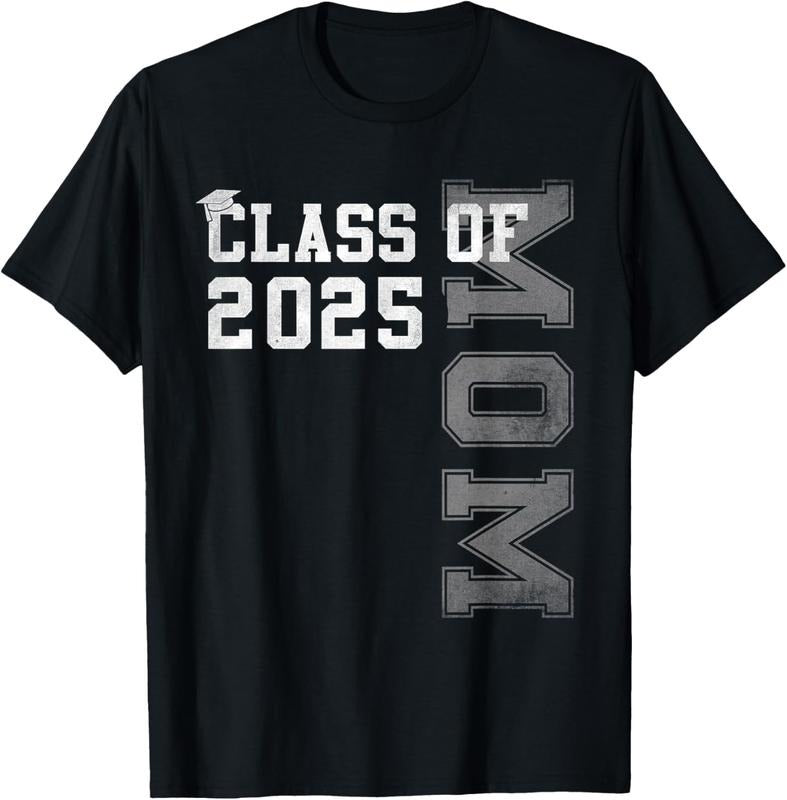 100% Cotton Mom Senior 2025 Proud Mom Of A Class Of 2025 Graduate Mother T-Shirt
