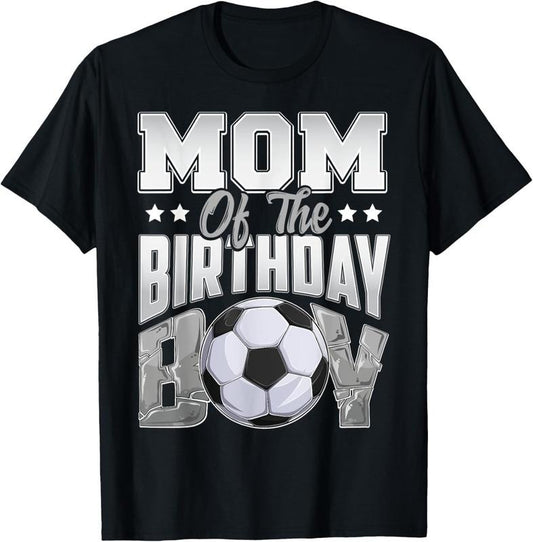 100% Cotton Mom Soccer birthday Boy Family Baller b-day Party T-Shirt