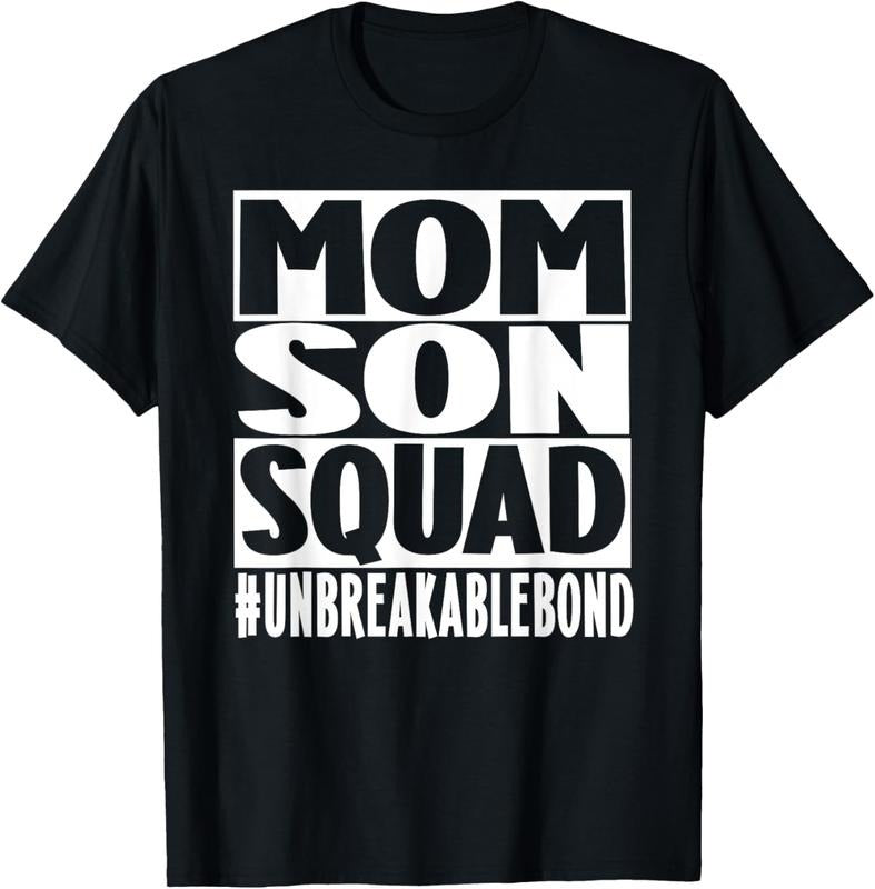 100% Cotton Mom Son Squad Unbreakable Bond Family T-Shirt