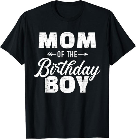 100% Cotton Mom of the birthday boy T-Shirt