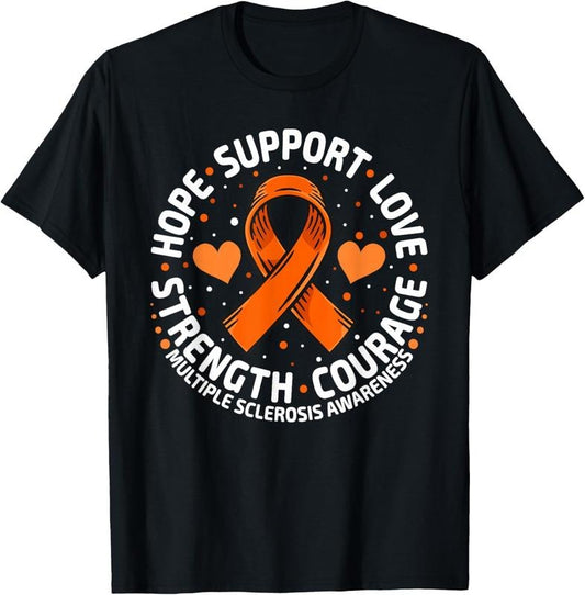 100% Cotton Multiple Sclerosis Awareness Family Support MS Awareness T-Shirt
