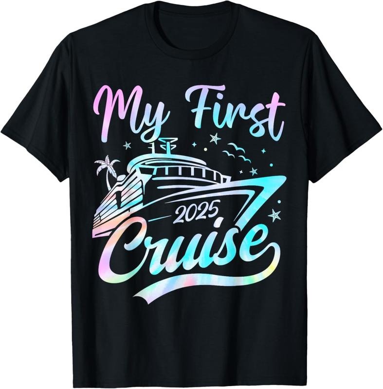 100% Cotton My First Cruise 2025 Vacation Matching Family Cruise Ship T-Shirt