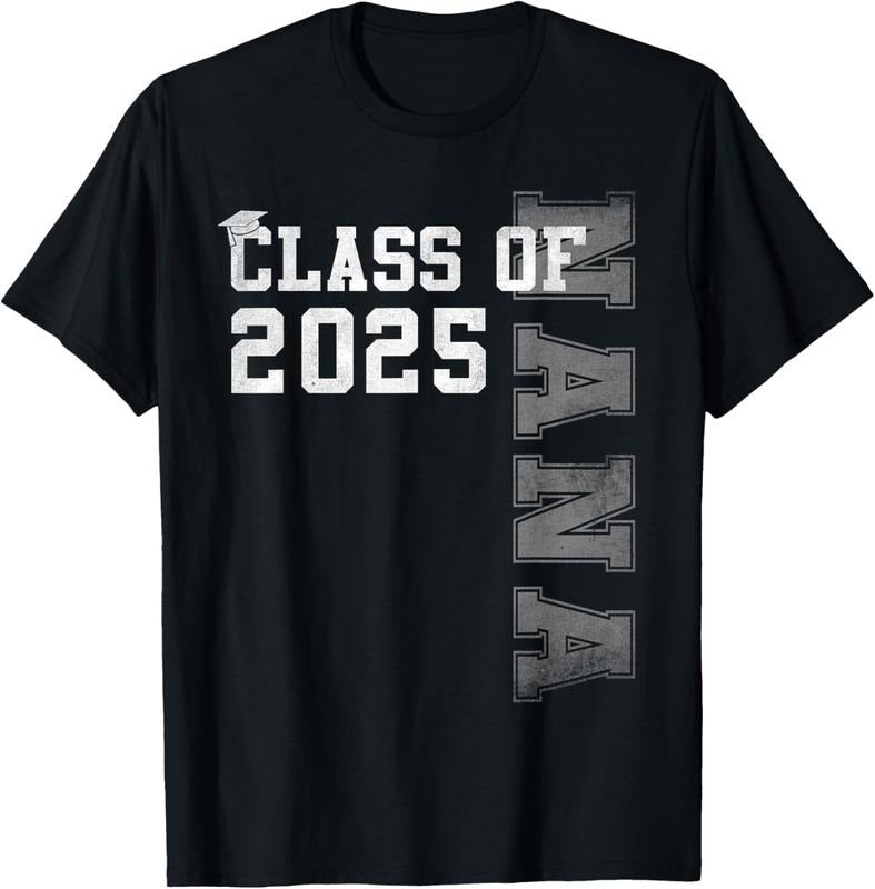 100% Cotton Nana Senior 2025 Proud Nana Of A Class Of 2025 Graduation T-Shirt