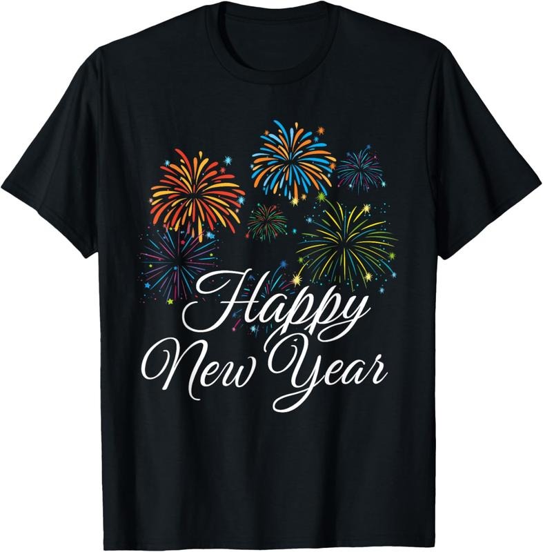 100% Cotton New Years Eve Party Supplies NYE 2025 Happy New Year 2025 T-Shirt