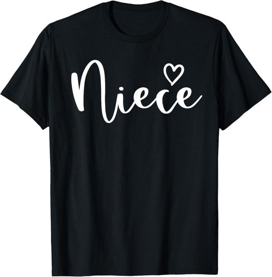 100% Cotton Niece Gifts For Women Heart Mother's Day Niece T-Shirt