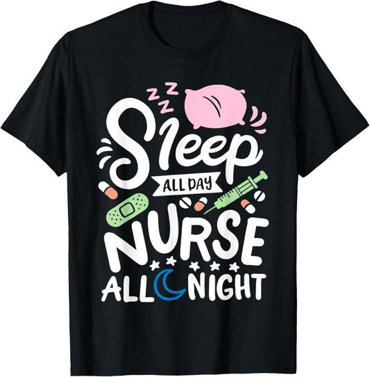 100% Cotton Nurse Nurses Nursing School RN Registered Nurse T-Shirt