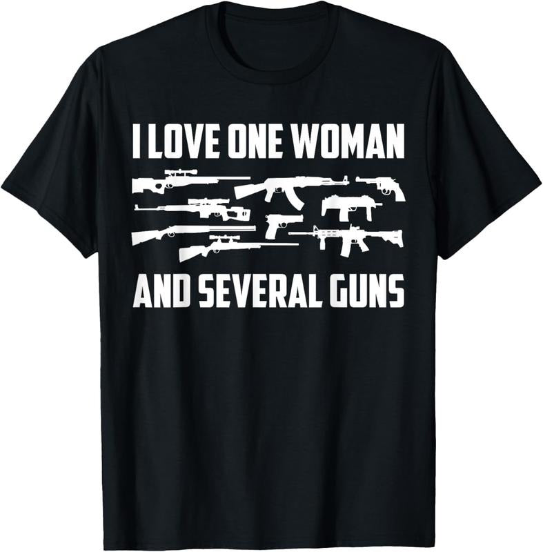 100% Cotton One Woman & Several Guns Pro 2A Gun Lover Gun Enthusiast T-Shirt