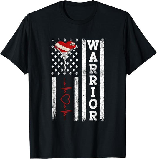 100% Cotton Open Heart Surgery Warrior Gift For Heart Patients Survivor T-Shirt