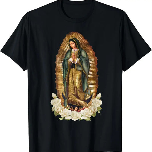 100% Cotton Our Lady of Guadalupe Virgin Mary Catholic Saint T-Shirt