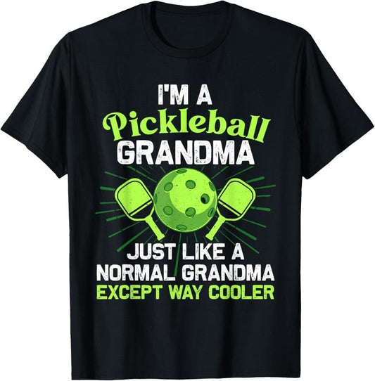 100% Cotton Pickleball Design For Grandma Women Girls Pickle Ball Player T-Shirt