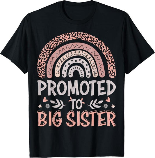 100% Cotton Promoted to Big Sister I am Going to be a Big Sister 2022 T-Shirt
