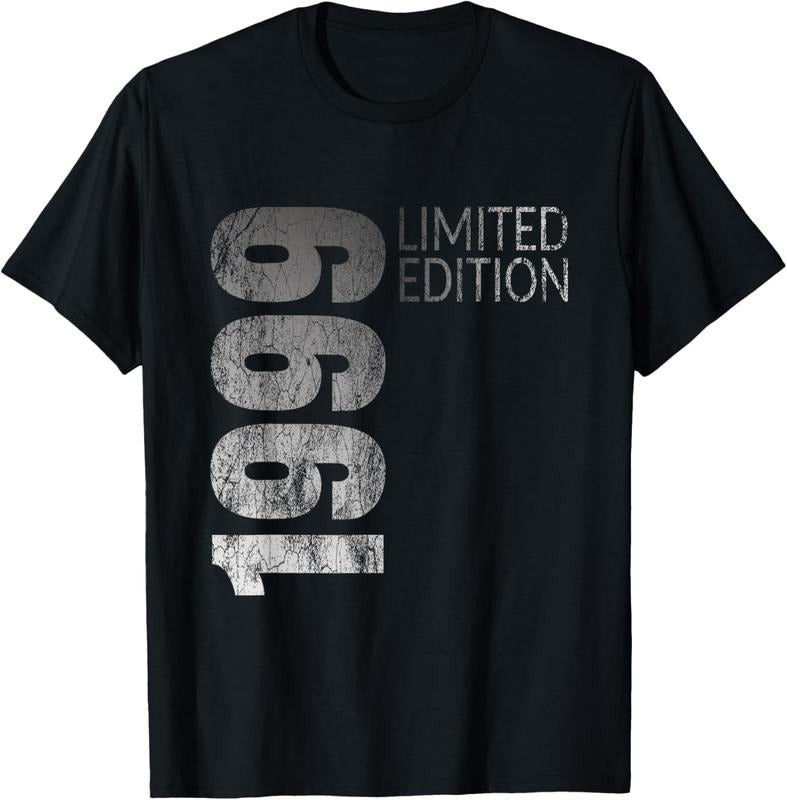 100% Cotton Retro 25 years old men gift 25 birthday gift for women T-Shirt