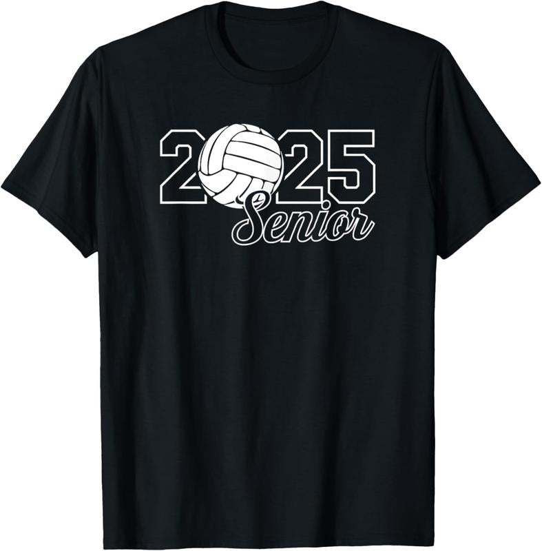 100% Cotton Senior 2025 Volleyball Mom High School Graduation Outfit Pro T-Shirt