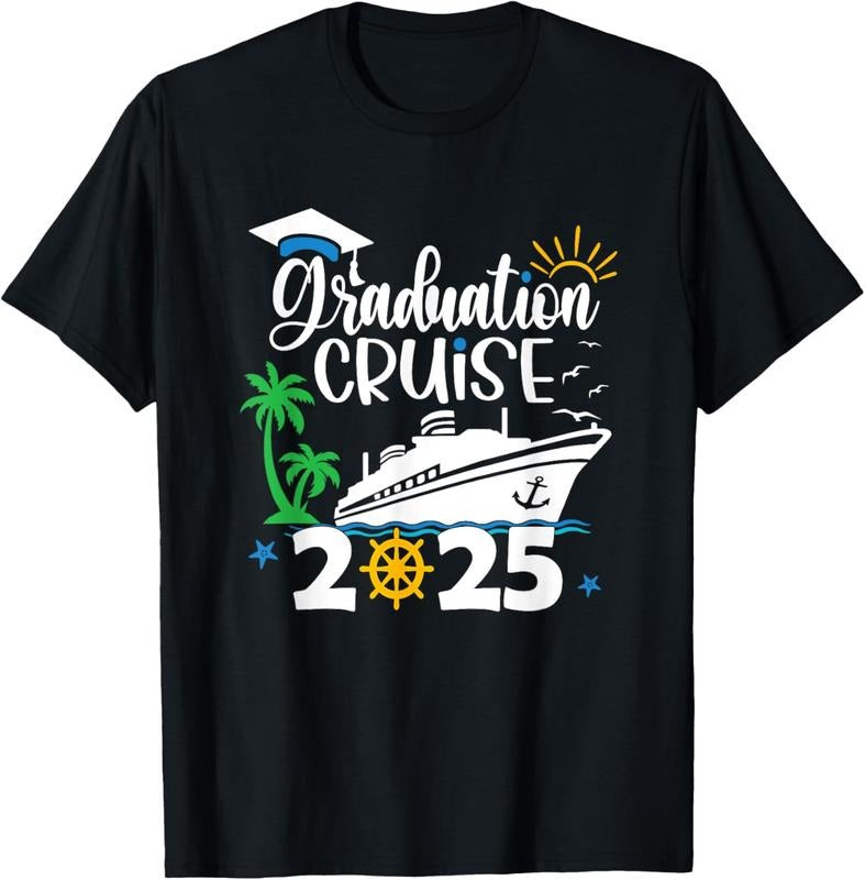 100% Cotton Senior Graduation Trip Cruise 2025 Aw Ship Party Cruise T-Shirt