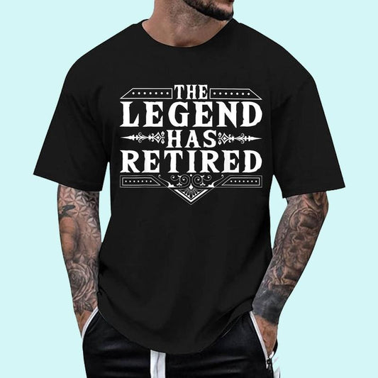 [100% Cotton Shirt] Funny The Legend Has Retired Gift For Men Women Retirement Unisex T-Shirt