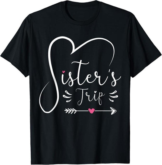 100% Cotton Sisters Trip 2024 Shirt Girls Road Trip 2024 Vacation Lovers T-Shirt
