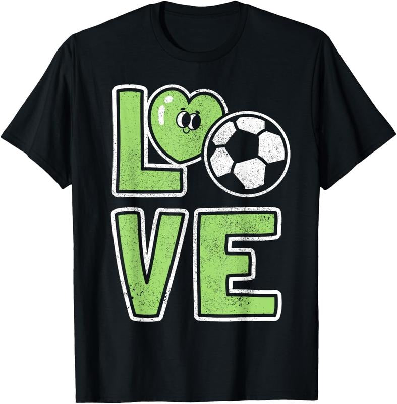 100% Cotton Soccer Love Fan Player Cute T-Shirt