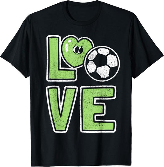 100% Cotton Soccer Love Fan Player Cute T-Shirt