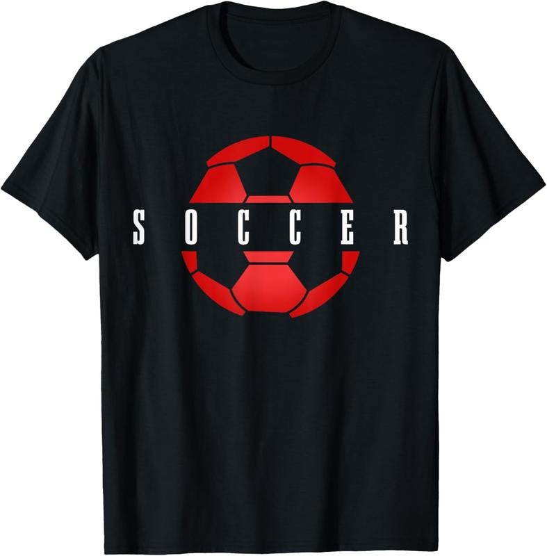 100% Cotton Soccer Player Ball Men Boys Girls Soccer T-Shirt