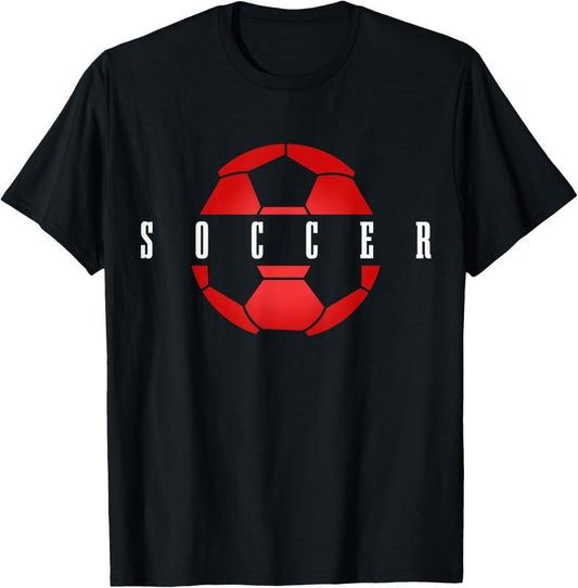 100% Cotton Soccer Player Ball Men Boys Girls Soccer T-Shirt