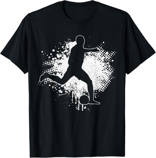 100% Cotton Soccer Player Sports Vintage Men Boys Soccer T-Shirtstyle{n002}2