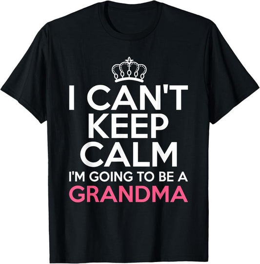 100% Cotton Soon To Be Grandma Art For Mom Women New Grandmother Grandma T-Shirt