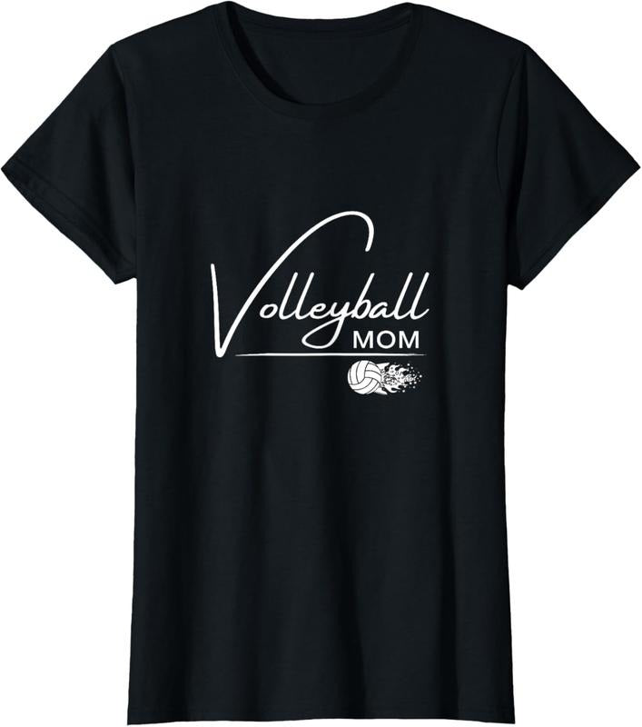 100% Cotton Spike It in Style Volleyball Mom T-Shirt