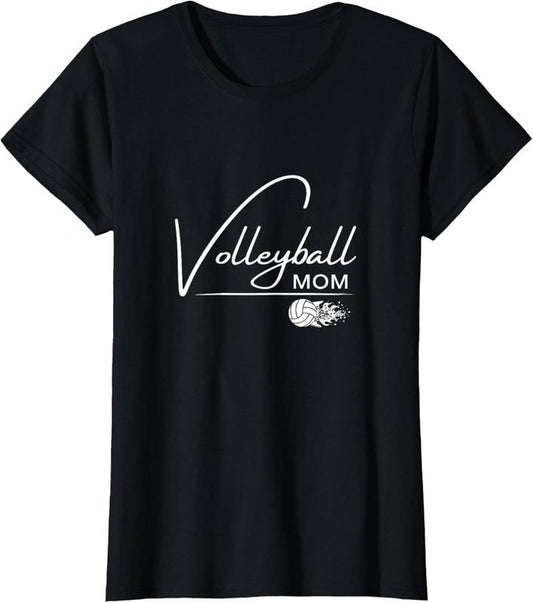 100% Cotton Spike It in Style Volleyball Mom T-Shirt