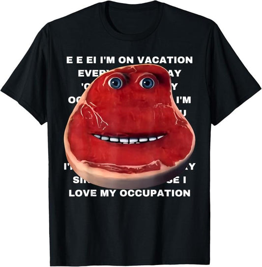 100% Cotton Steve Beef e e ei T-Shirt