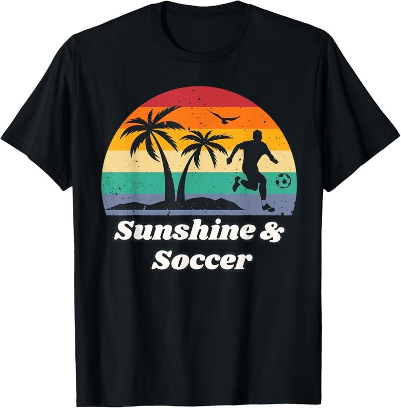 100% Cotton Sunshine & Soccer Shirt for Soccer Player | Summer Soccer T-Shirt