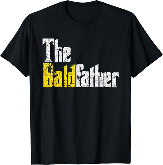 100% Cotton The Baldfather Funny Birthday for Bald Men T-Shirt