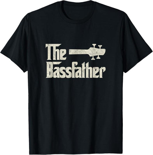 100% Cotton The Bassfather - Distressed Bass Player Dad Fathers Day T-Shirt