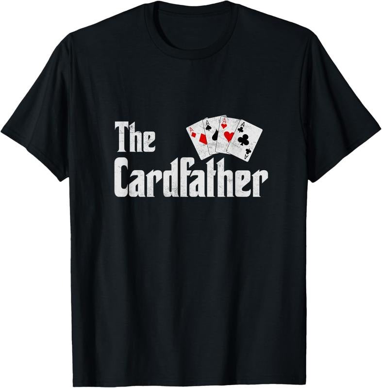 100% Cotton The Card Father Poker Game Cards Playing Dad Father's Dad T-Shirt