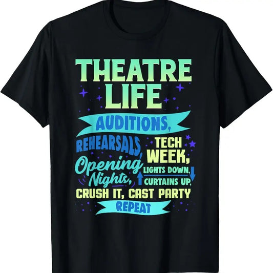100% Cotton Theatre Nerd Actor Gift Shirt Funny Musical Theater Thespian T-Shirt