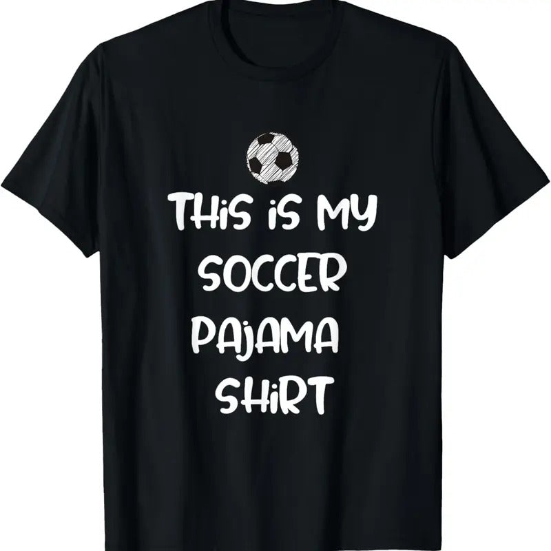 100% Cotton This is My Soccer Pajama Shirt for Players Teens Boys Girls T-Shirt