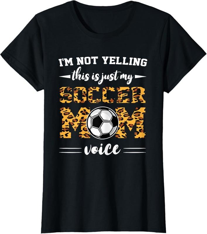 100% Cotton This is just my Soccer Mom voice Soccer Mom T-Shirt