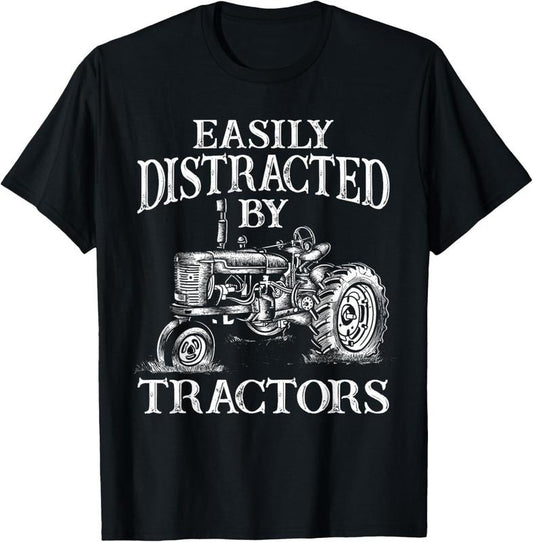 100% Cotton Tractor Art For Men Women Farming Agriculture Farmer Truck T-Shirt