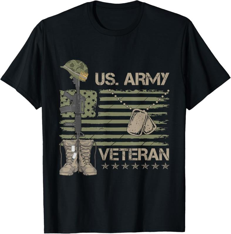 100% Cotton U.S. Army Veteran Flag T-Shirt