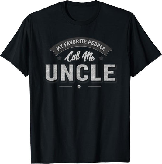 100% Cotton Uncle Cool Family Reunion Nephew Niece Uncle Gift T-Shirt