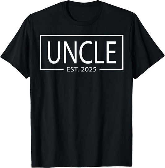 100% Cotton Uncle Est. 2025 Expect  2025 Uncle 2025 New Uncle 2025 T-Shirt