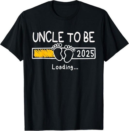 100% Cotton Uncle To Be 2025 Soon To Be Uncle est 2025 Promoted to Uncle T-Shirt
