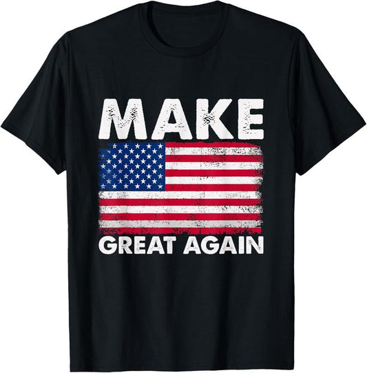 100% Cotton United in Pride: USA Flag Make Great Again T-Shirt