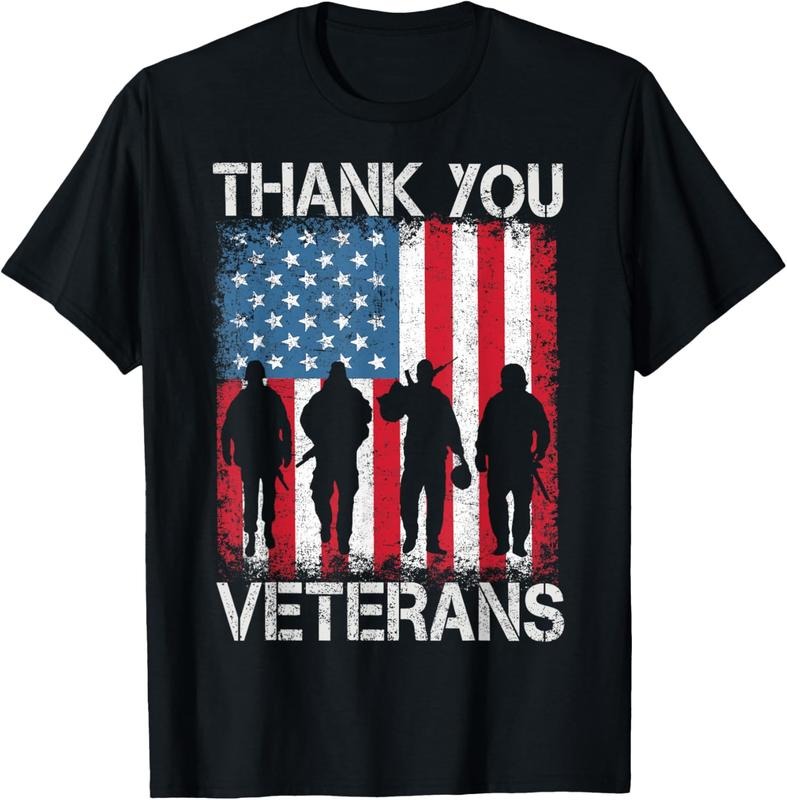 100% Cotton Veterans Day Shirt Gifts Thank You Veterans Tshirt Proud Tee T-Shirt