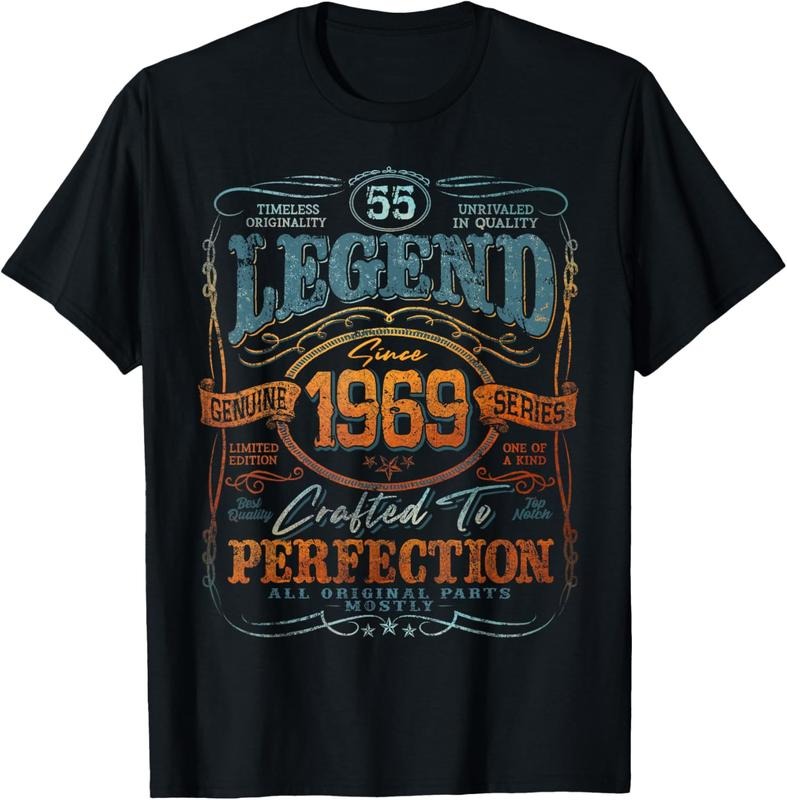 100% Cotton Vintage 1969 Limited Edition Shirt 55 year old 55th Birthday T-Shirt
