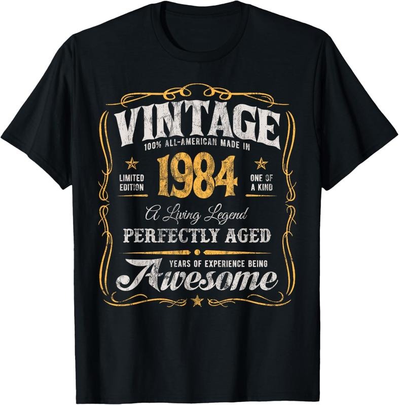 100% Cotton Vintage 40th Birthday Classic Born In 1984 All-Original T-Shirt