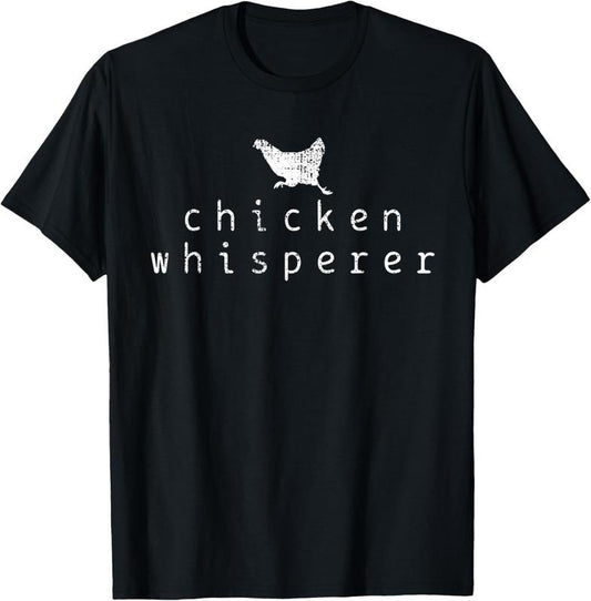 100% Cotton Vintage Chicken Whisperer Farmer Gift T-Shirt