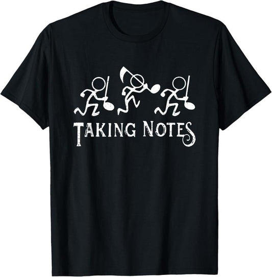 100% Cotton Vintage Musical Taking Notes Music Lovers Teachers Funny T-Shirt