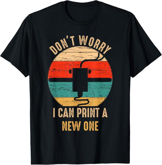 100% Cotton Vintage Retro 3D Printer Tee Gift idea for Geeks T-Shirt