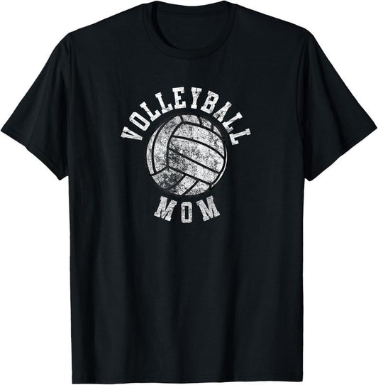 100% Cotton Vintage Volleyball Mom T-Shirt