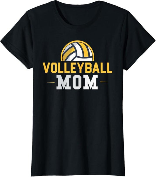 100% Cotton Volleyball Mom Gift Funny Sports Mom Mothers Day T-Shirt